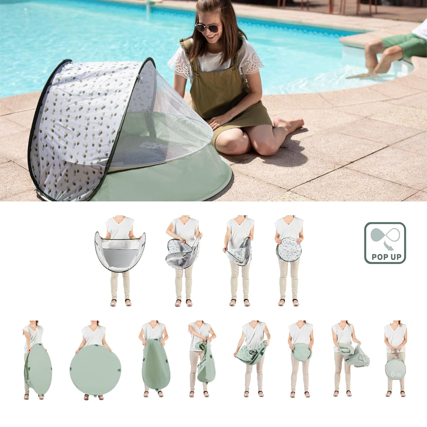 Strandmuschel mit UV-Schutz LSF 50+, Provence