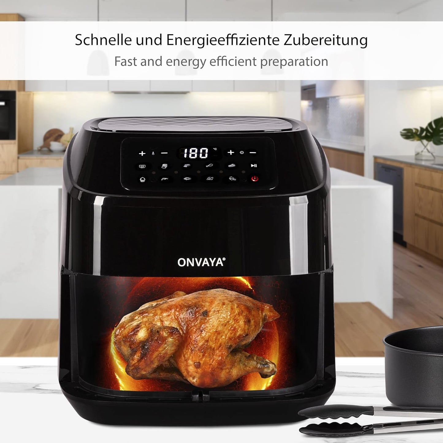 Airfryer XXL Heissluftfritteuse mit 10 Programmen