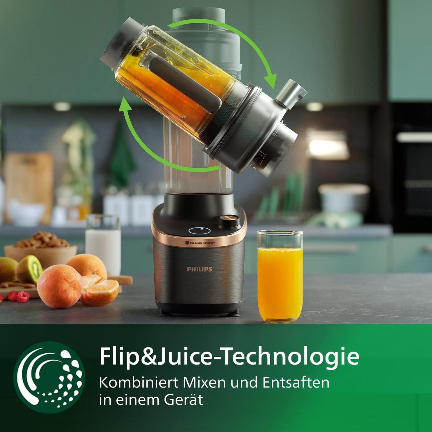 Hochleistungsmixer HR3770/10 mit Entsaftermodul, 8 Programme