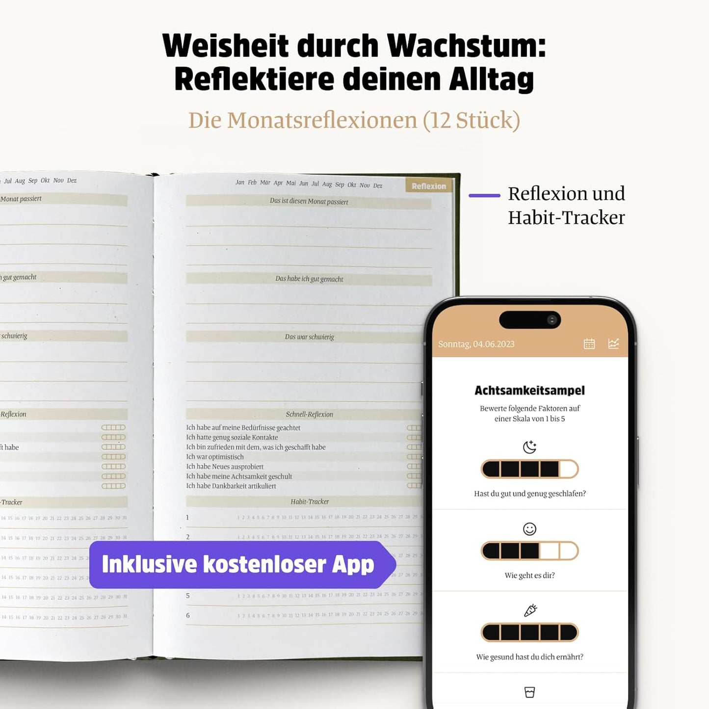 Selbstliebe- und Dankbarkeitstagebuch: Ein guter Tag, Wald