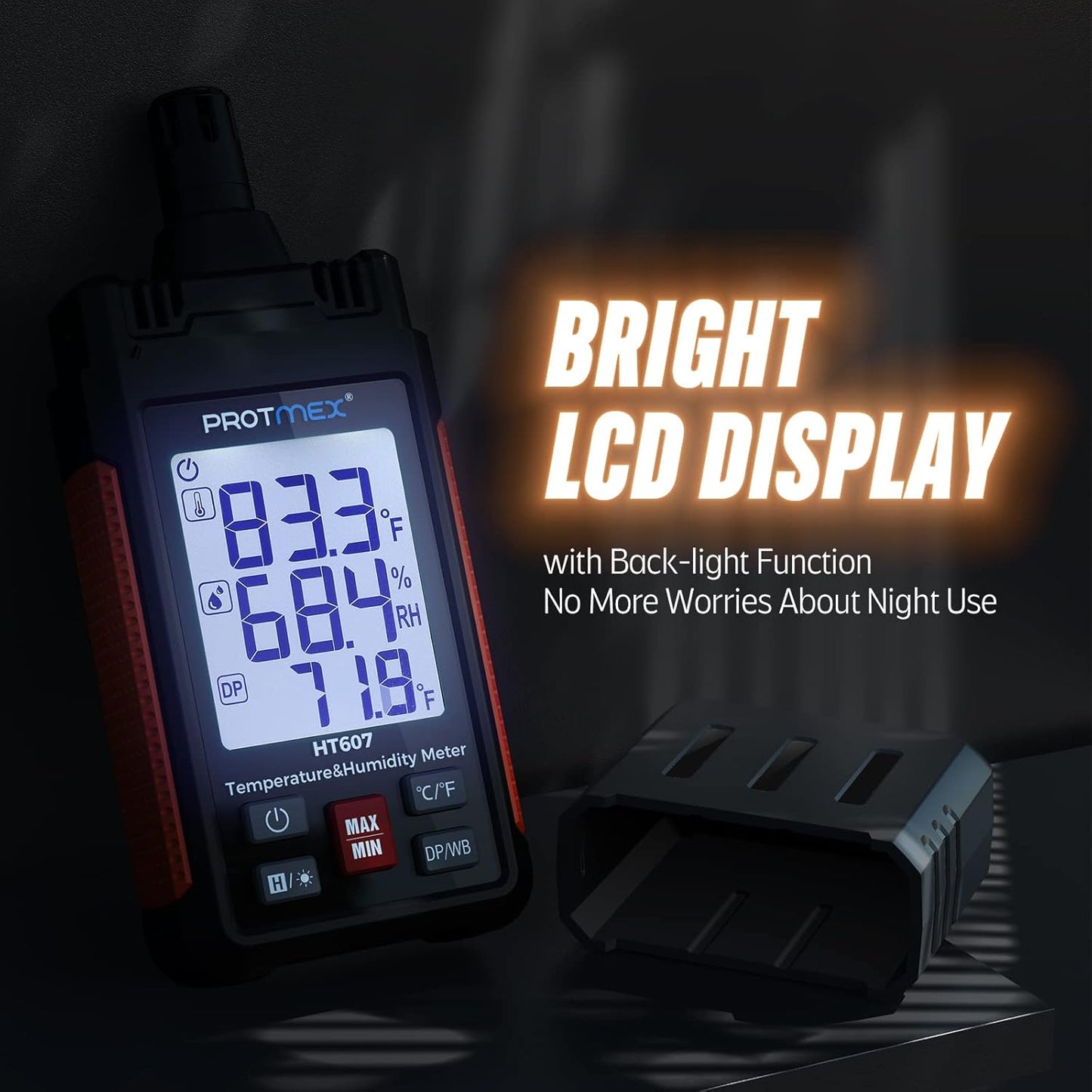 Temperatur-Feuchtigkeitsmessgerät mit LCD-Anzeige