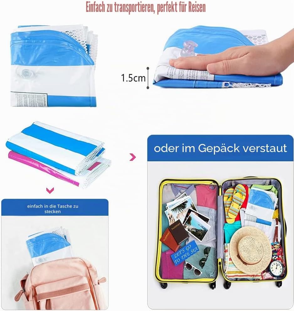 4-in-1 Wasserhängematten mit Luftpumpe, 1Rot + 1Blau