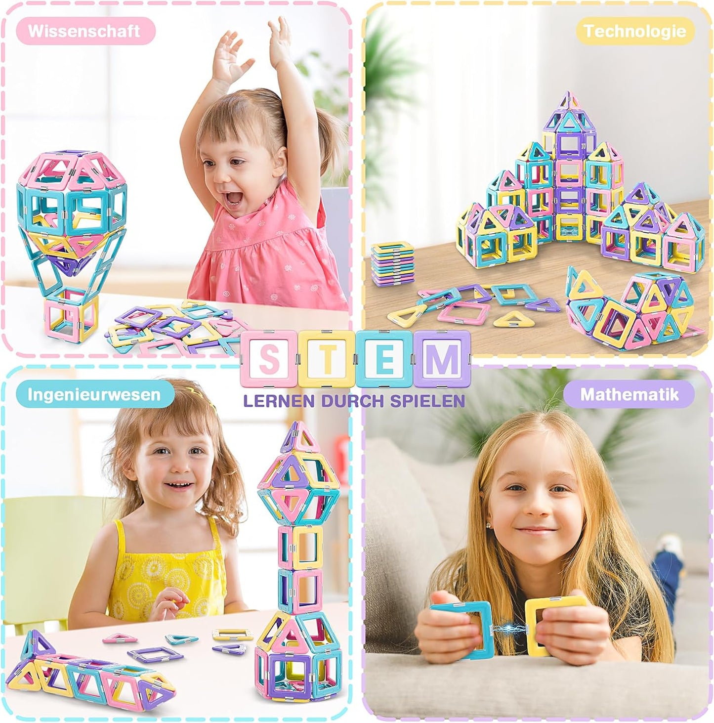 Magnetische Bausteine, Pink