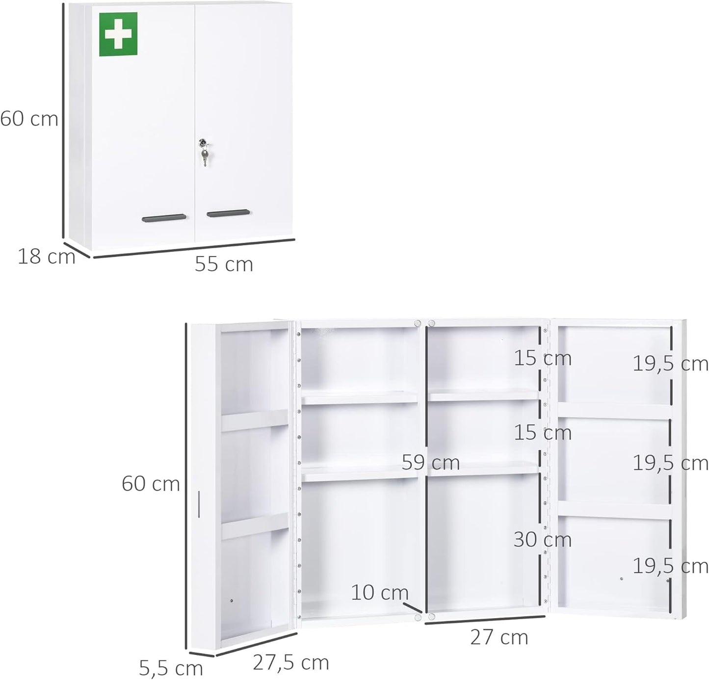 Abschliessbarer Medizinschrank