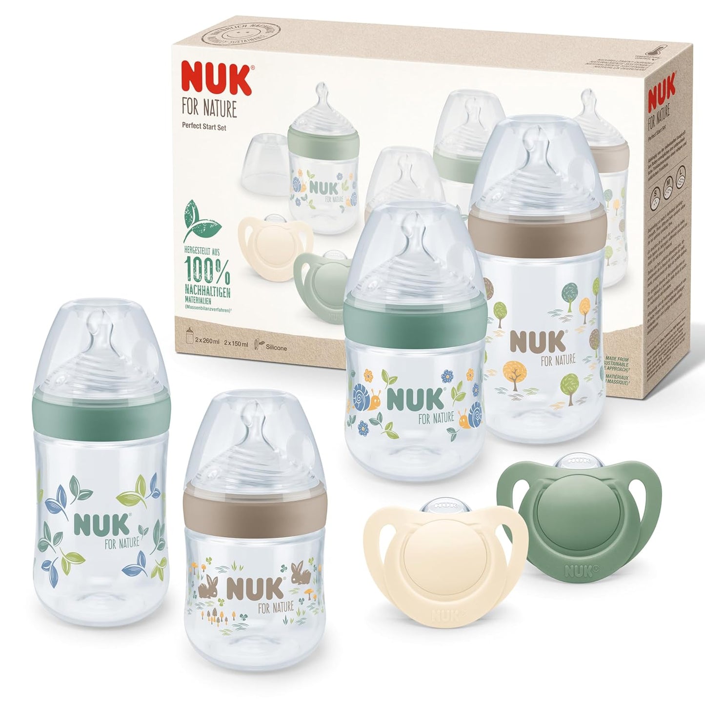 Babyflaschen- und Schnuller-Set Nature Perfect
