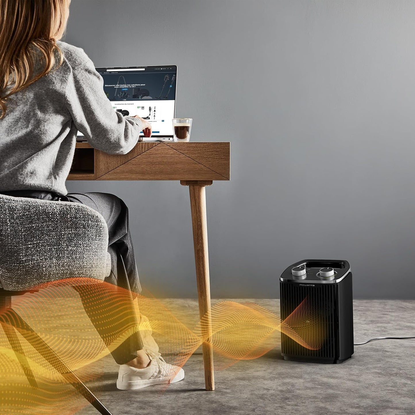 Heizlüfter mit Thermostat & Kühlstufe, 30 qm | Compact