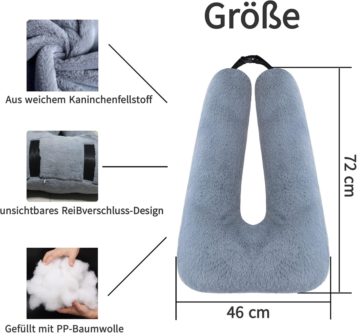 Reisekissen für Kinder, Grau