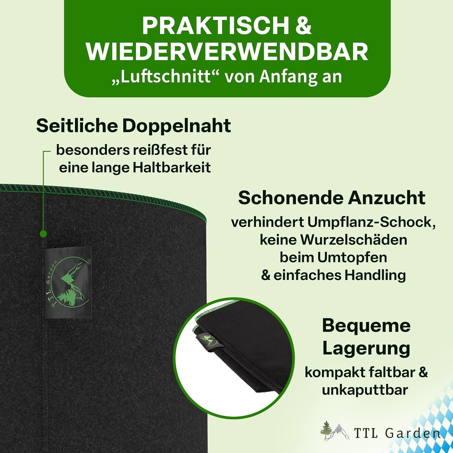 20er-Pack Pflanzsack-Set zur An- & Aufzucht, 1 Liter An- & Aufzucht 20