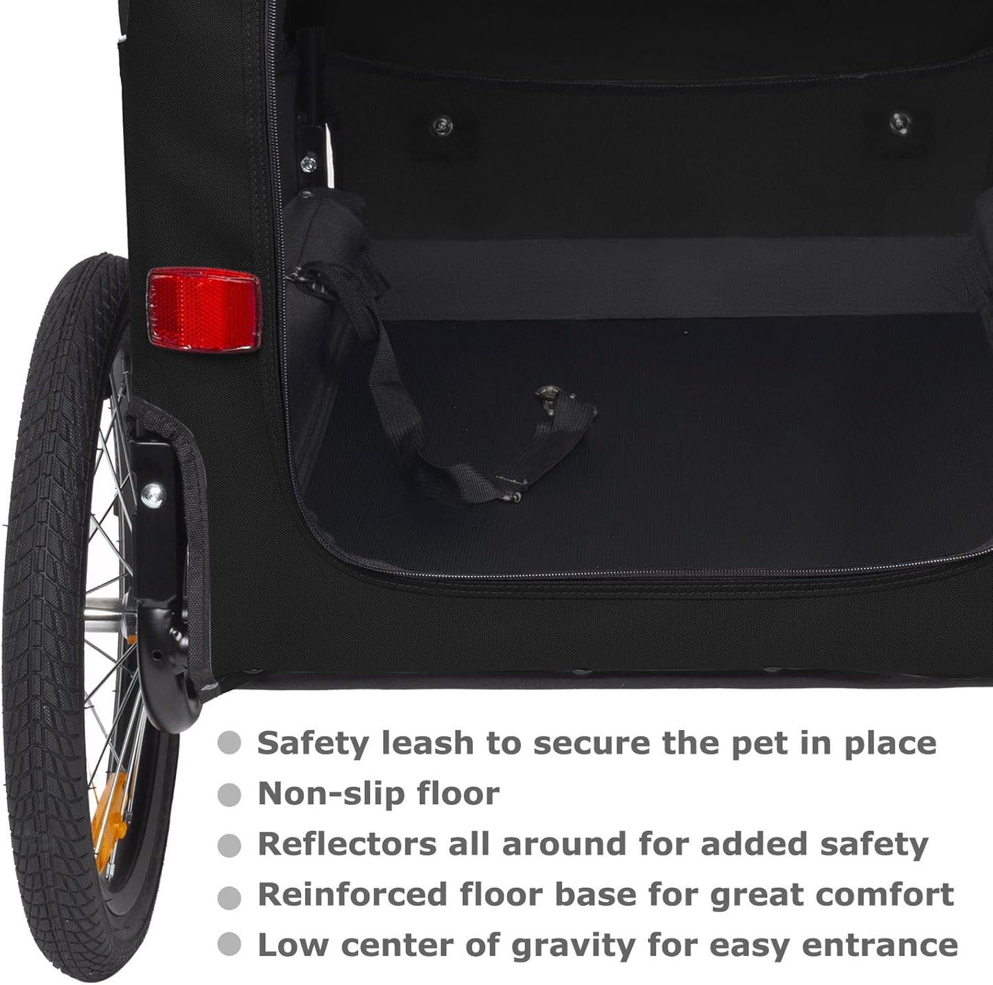 VS 2in1 Hundeanhänger & Buggy bis 23kg, Schwarz