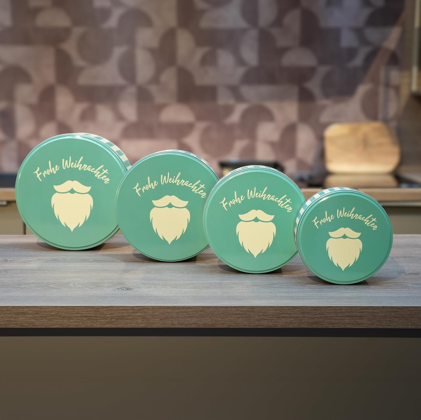 4er-Set Keksdosen für Weihnachten, Frohe Weihnachten