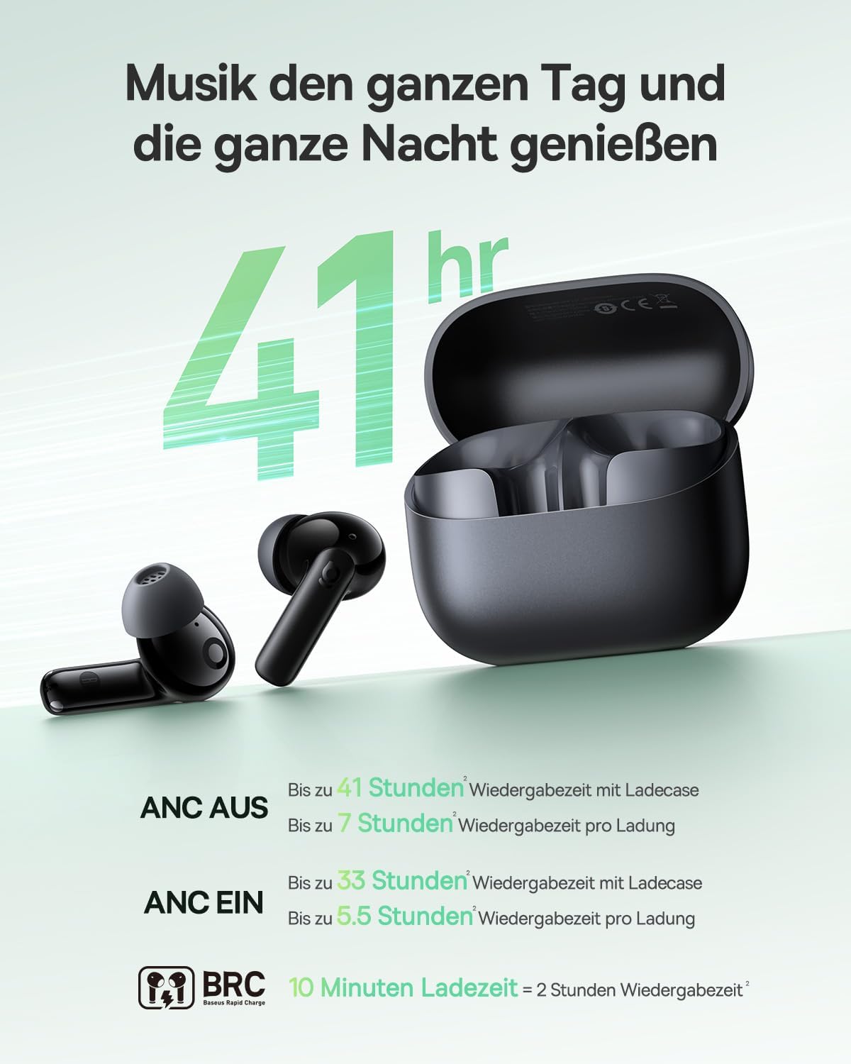 EP10 NC In-Ear Kopfhörer mit Geräuschunterdrückung, Schwarz