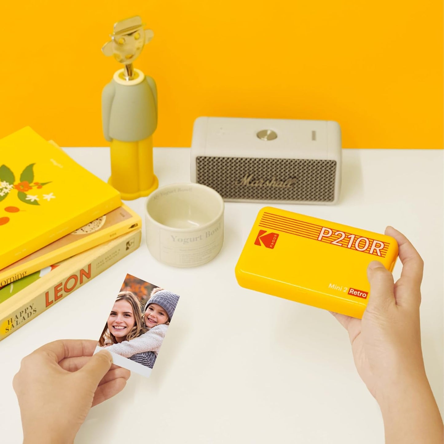 Mini 2 Retro Fotodrucker, Druker + 8 Blatt bianco