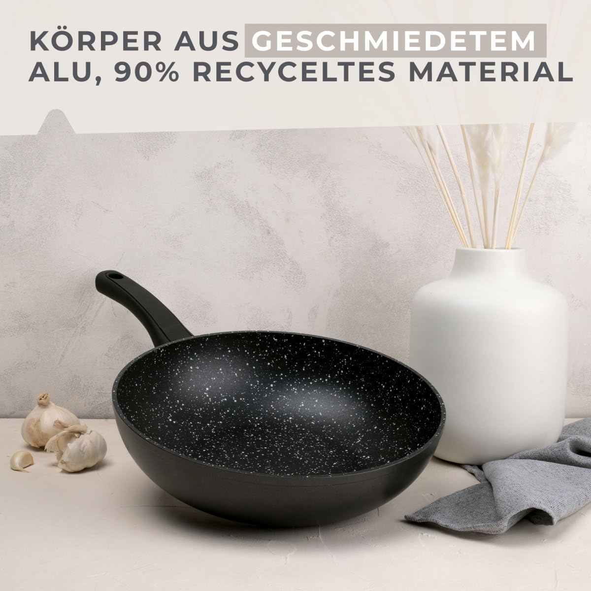 66017 Wokpfanne Marble, Wok-Pfanne 28 cm