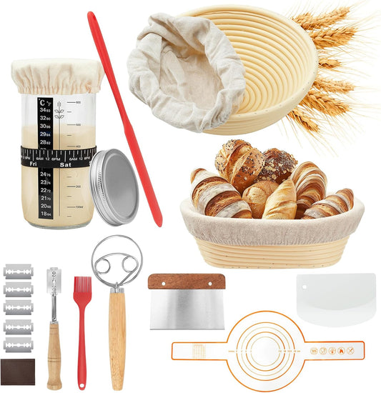 10-teiliges Gärkörbchen-Set für Einsteiger, L
