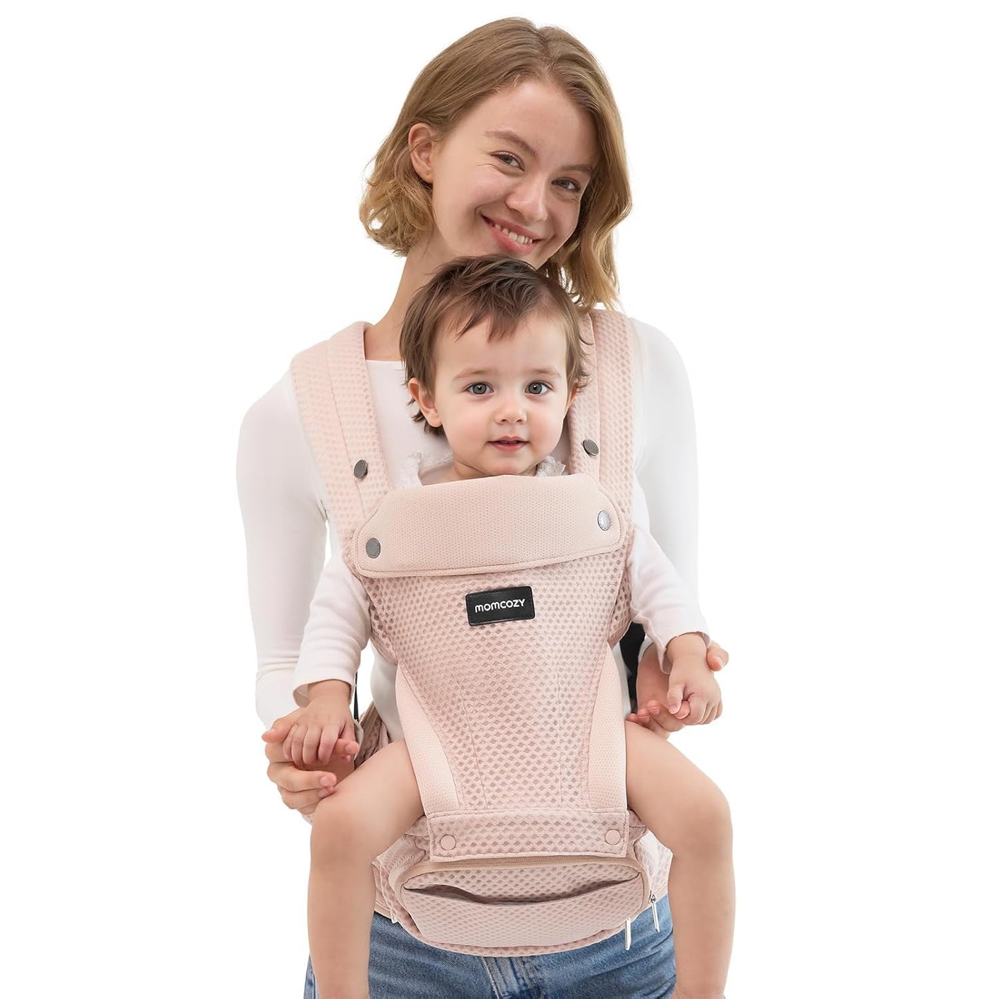 2-in-1 Verstellbare Babytrage mit Hüftkissen, Rosa