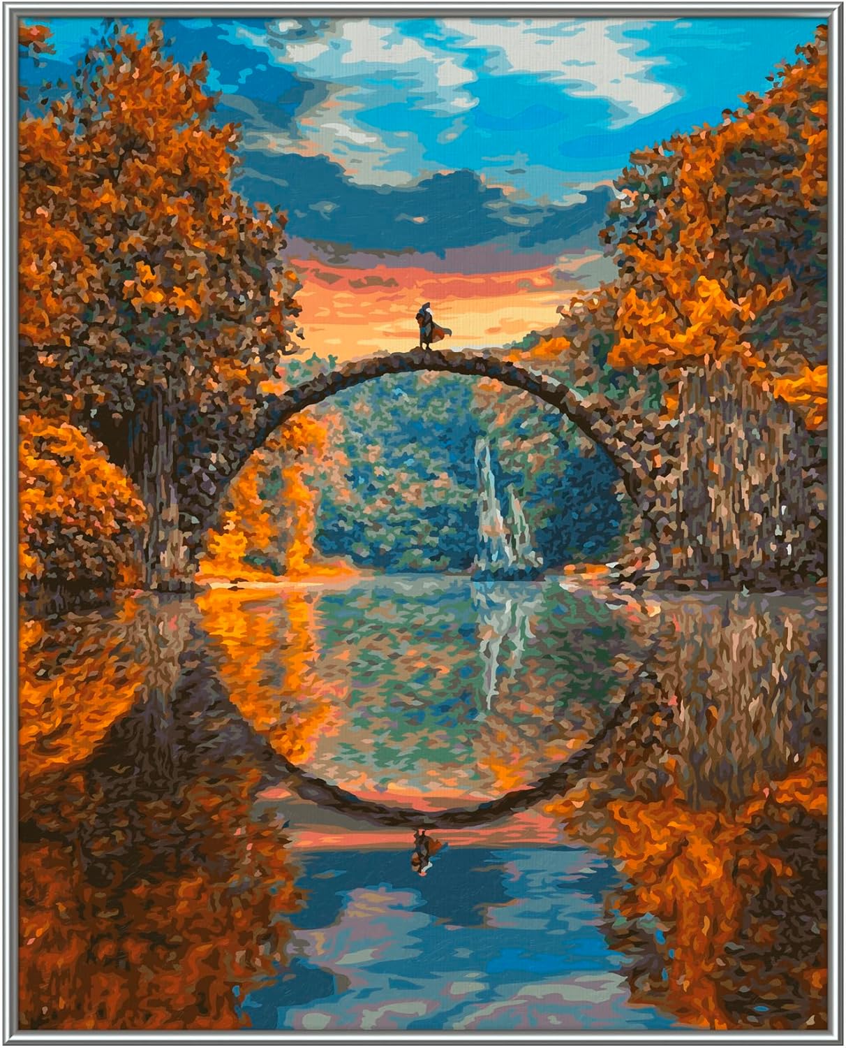 Malen nach Zahlen Teufelsbrücke am Rakotzsee