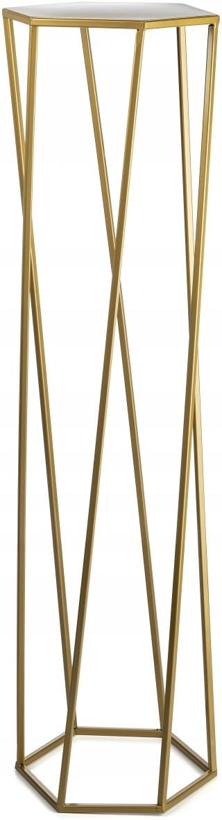 Sechseckiger Blumenständer, 100 cm Gold