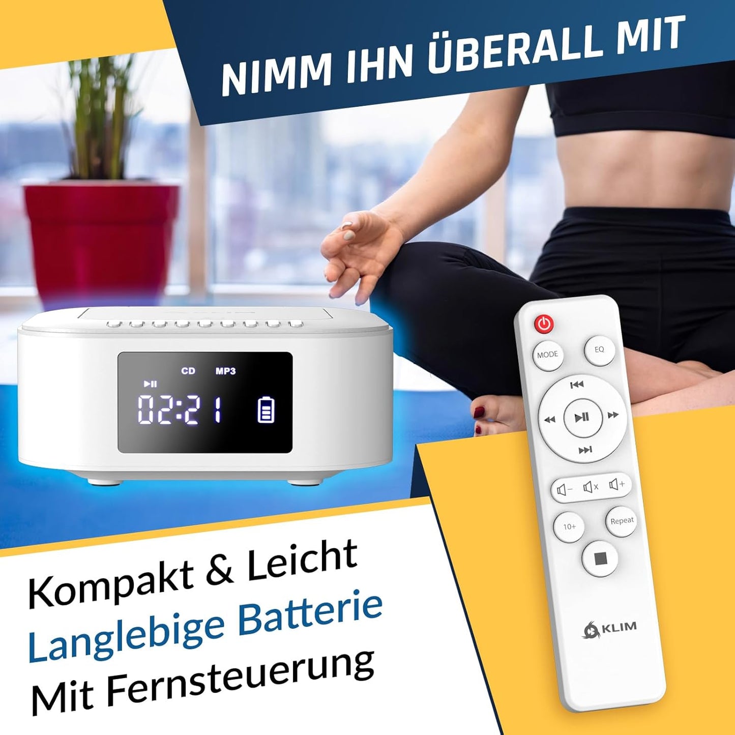 Boombox mit CD-Player und Bluetooth, Weiss