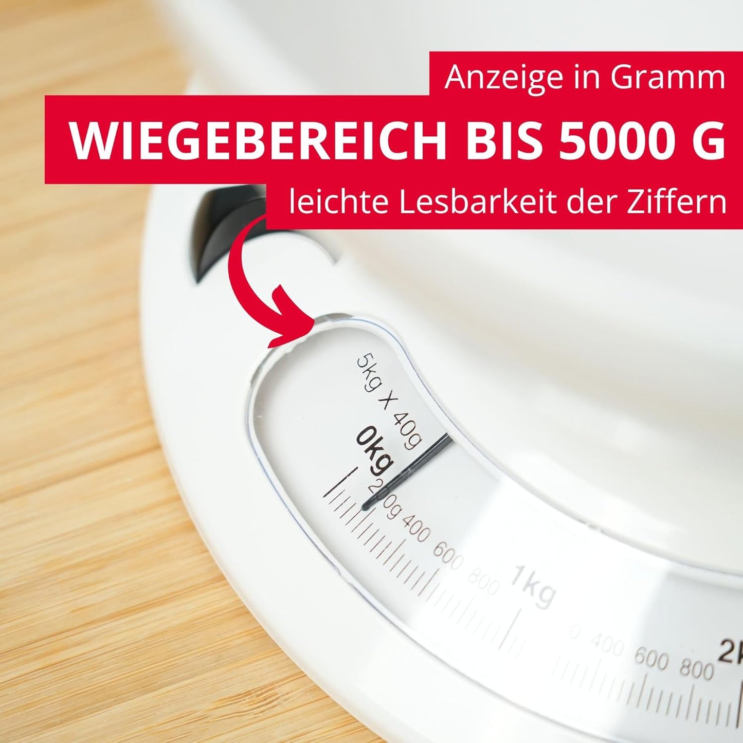 Küchenwaage mit Schüssel, Set 2-tlg., Manuell