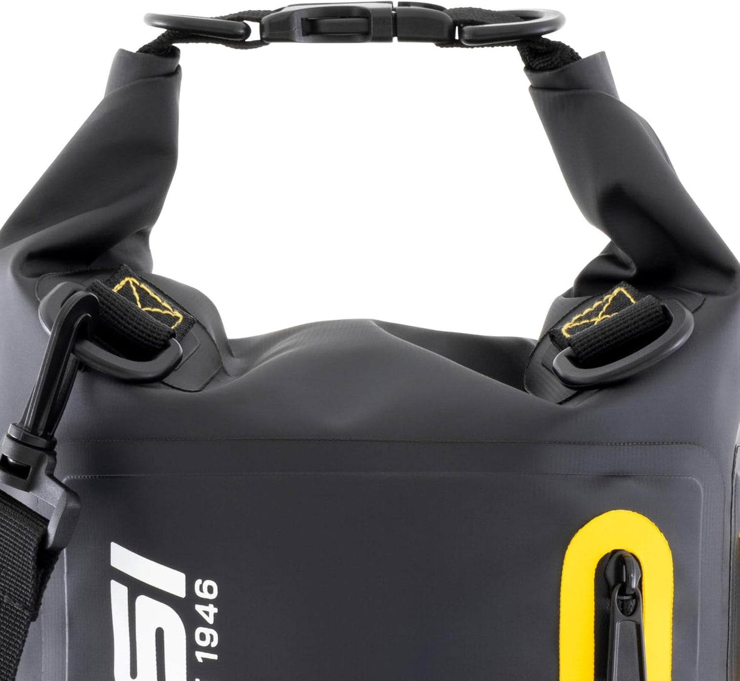 Ocelot Dry Bag für Wassersport, Schwarz/Gelb 10 L