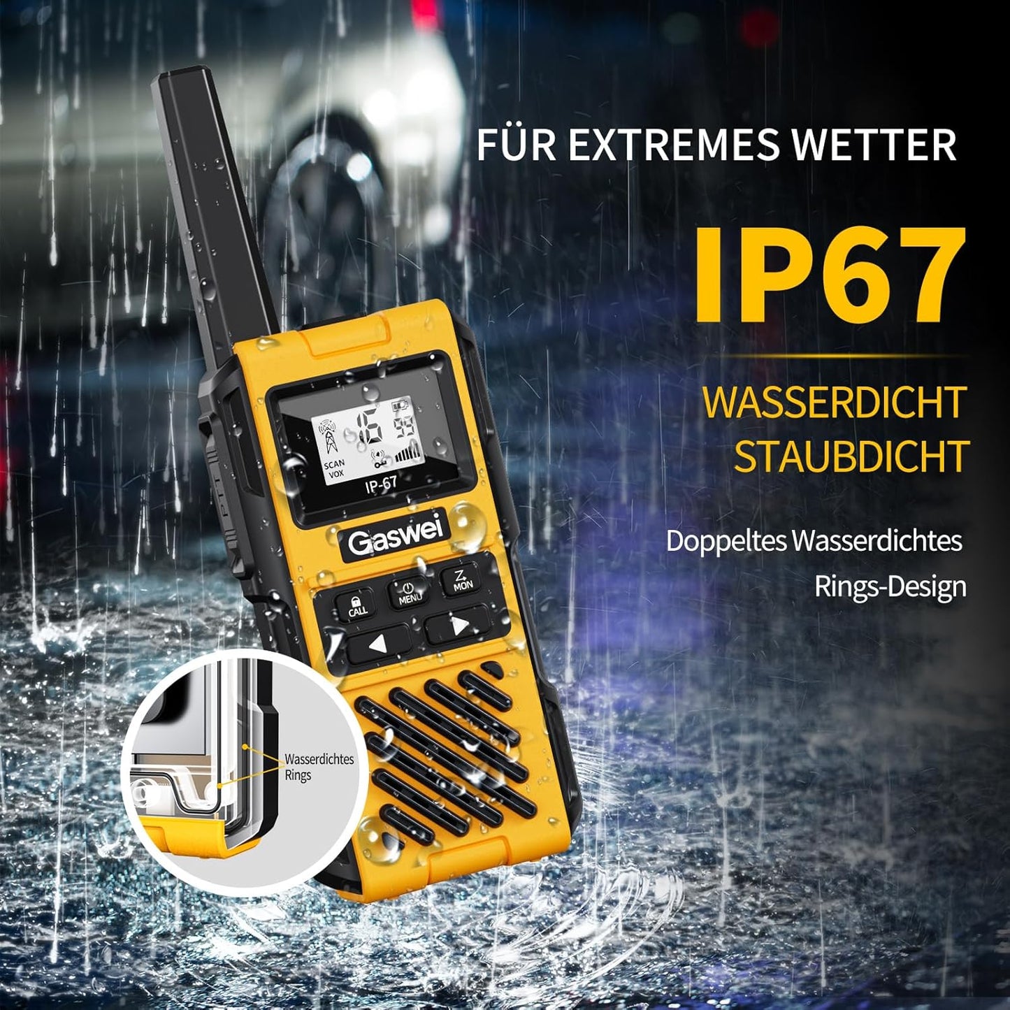 Hochleistungs-Walkie-Talkies mit grosser Reichweite, 2 Stück