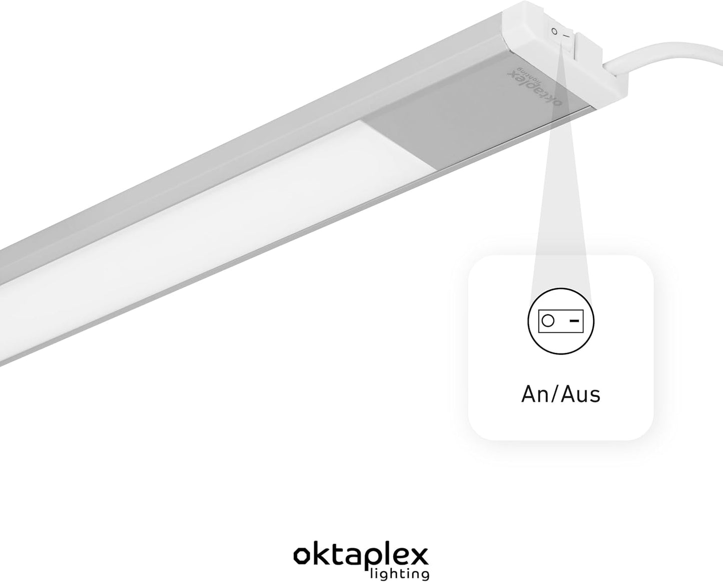 LED Unterbauleuchte Riva mit Schalter, 2 Stück, 40cm, 40cm | 6 W 2 Stück