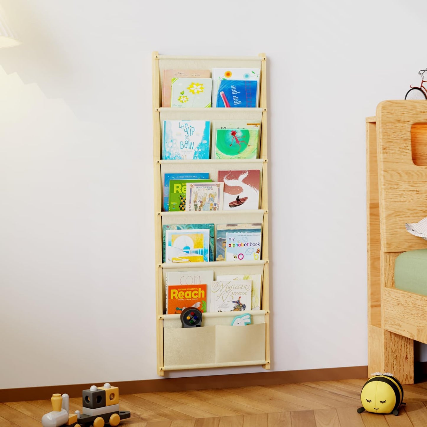 Kinder-Wandregal, Natürliche Farbe (6 Lagige)