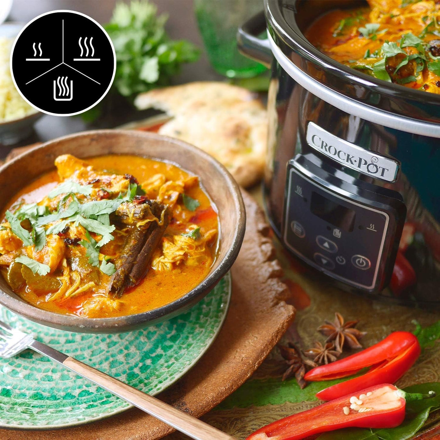 Digitaler Slow Cooker mit Warmhaltefunktion, 2.4 Liter