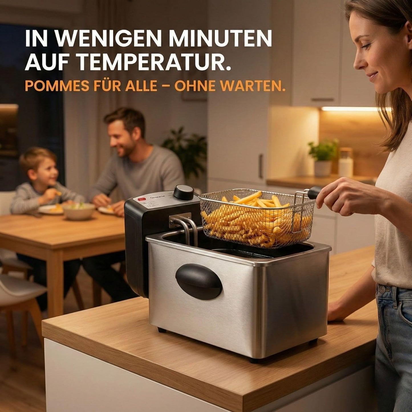 Fritteuse mit Öl, 1 x 3L