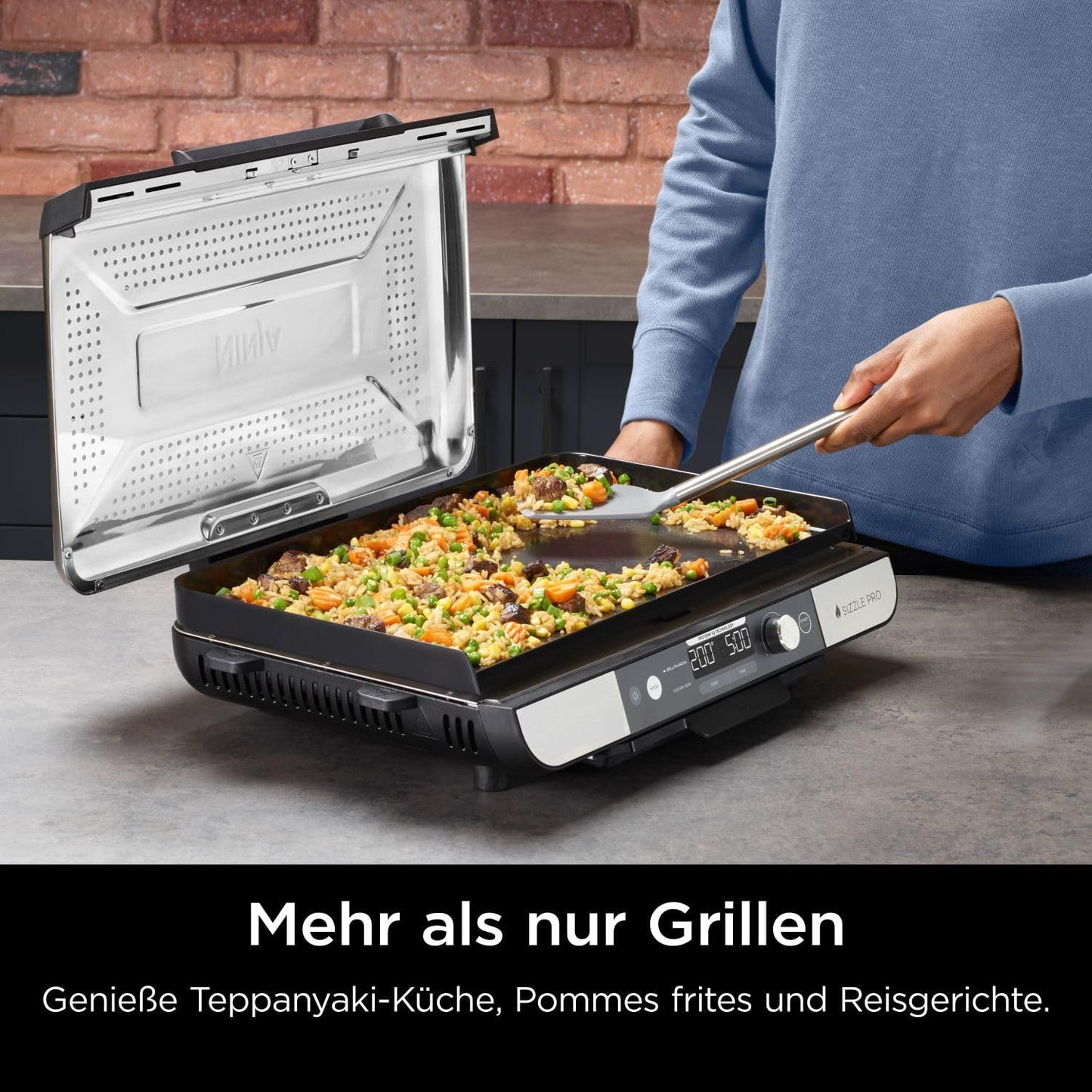 Plancha mit Antihaft-Keramik, XL Grillplatte
