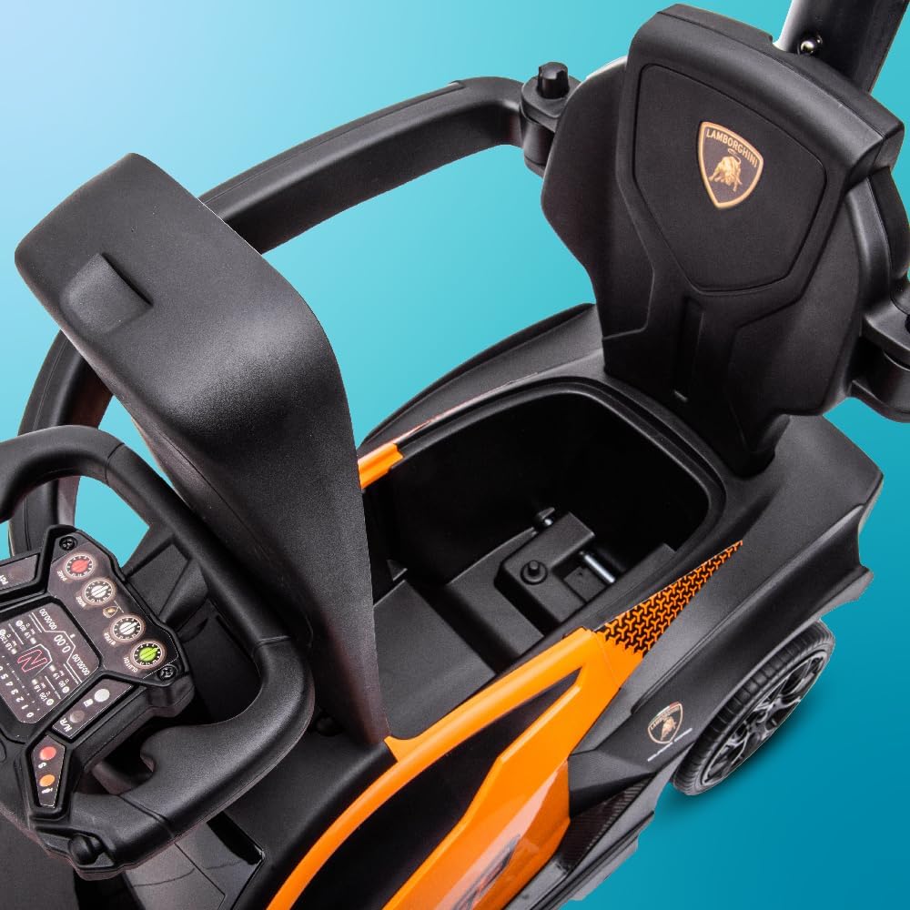 Rutschauto mit Schiebestange Lamborghini Essenza SCV12, Orange