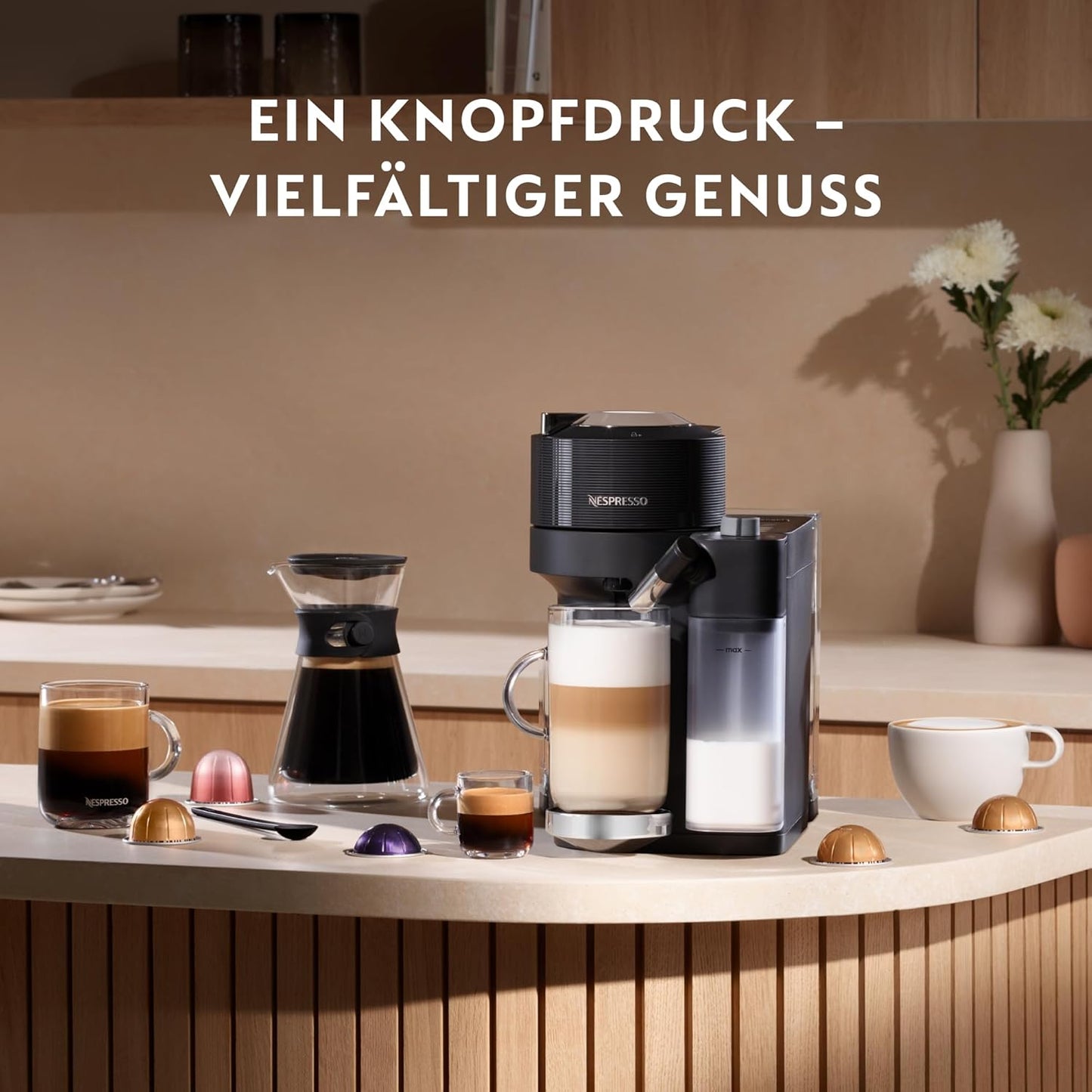 Nespresso Vertuo Lattissima, ohne Bundle Schwarzz