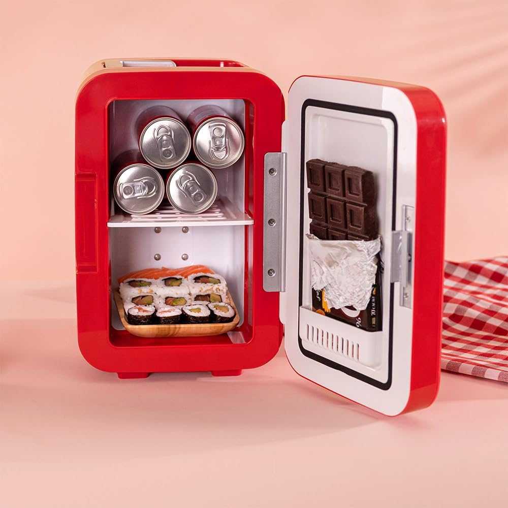 Mini-Kühlschrank mit Kühl- & Heizfunktion, 6 L | Bahamas Rot