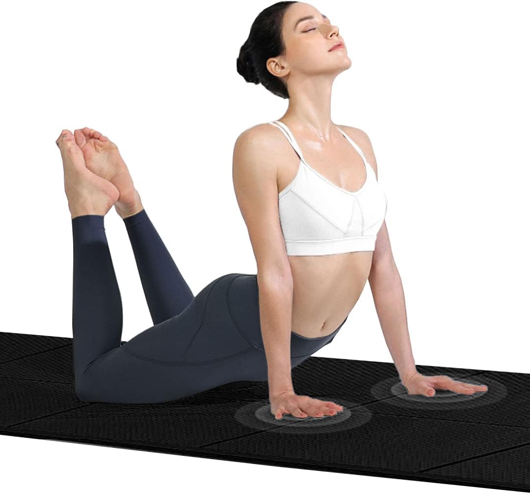 Klappbare Yogamatte, Schwarz 183*61*0.6cm