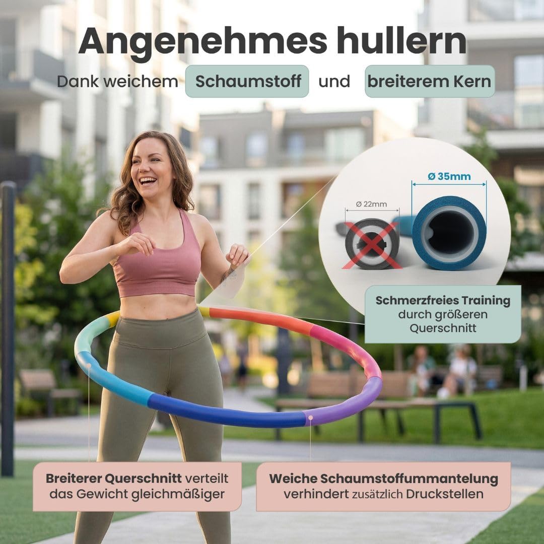 Hula Hoop Reifen, Gelb-Schwarz