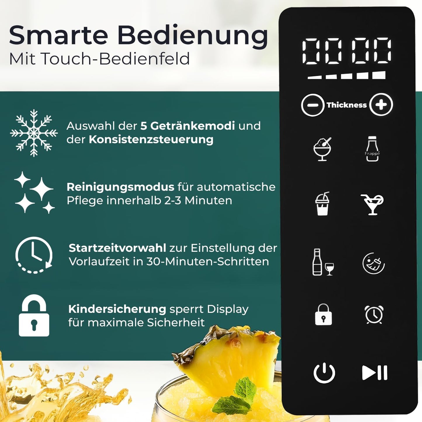 Slush Maschine, 2L Schwarz