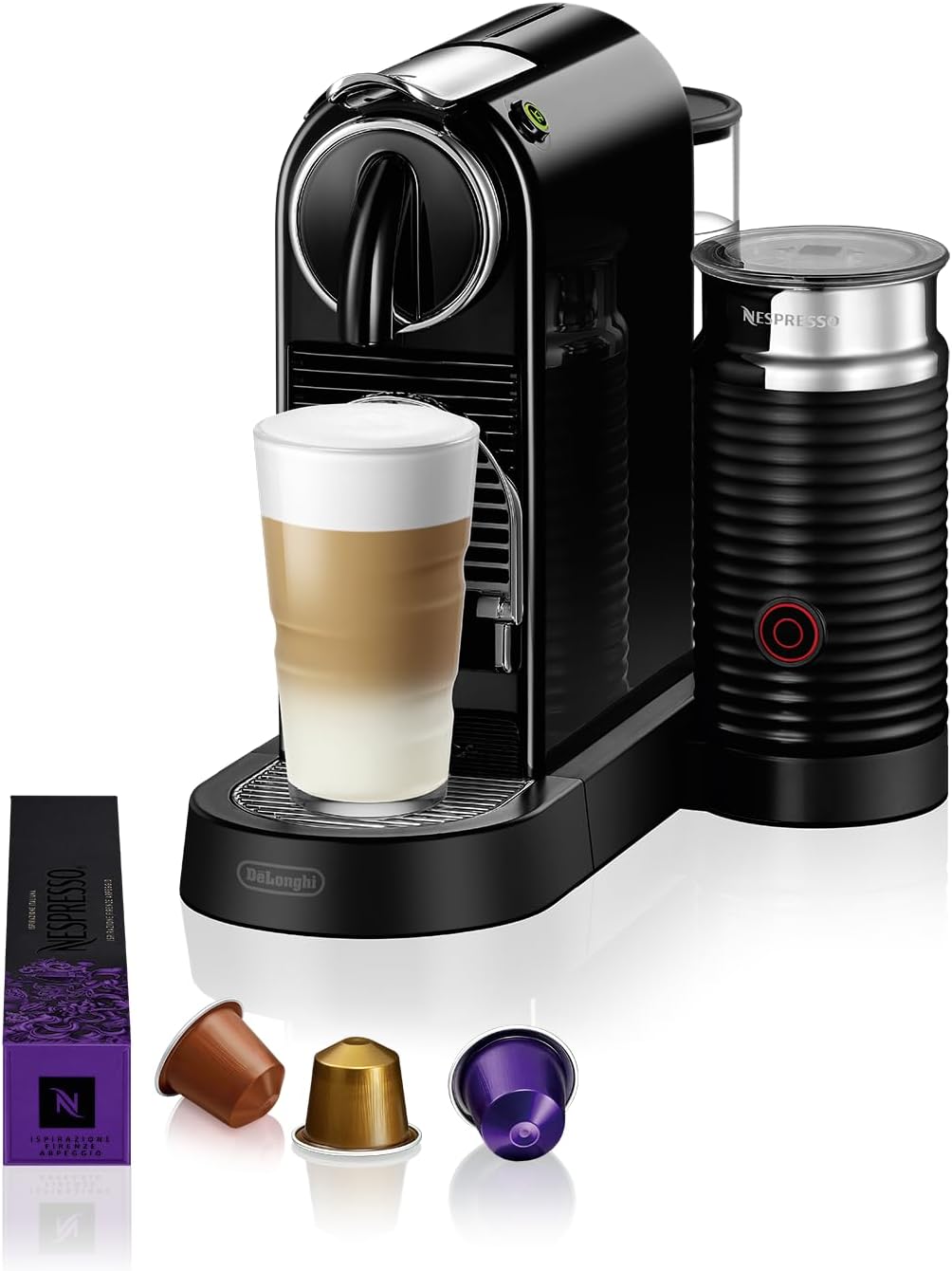 Kaffeemaschine mit Milchaufschäumer, Citiz mit Aeroccino|Schwarz