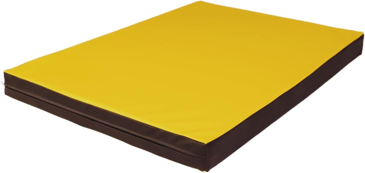 Weichboden- und Turnmatte 100 x 70 x 8 cm, Gelb-Schwarz