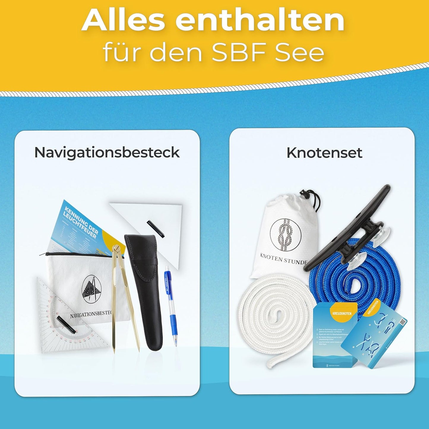 Kapitänsset Navigations- und Knotenset für Segler, Kapitänsset