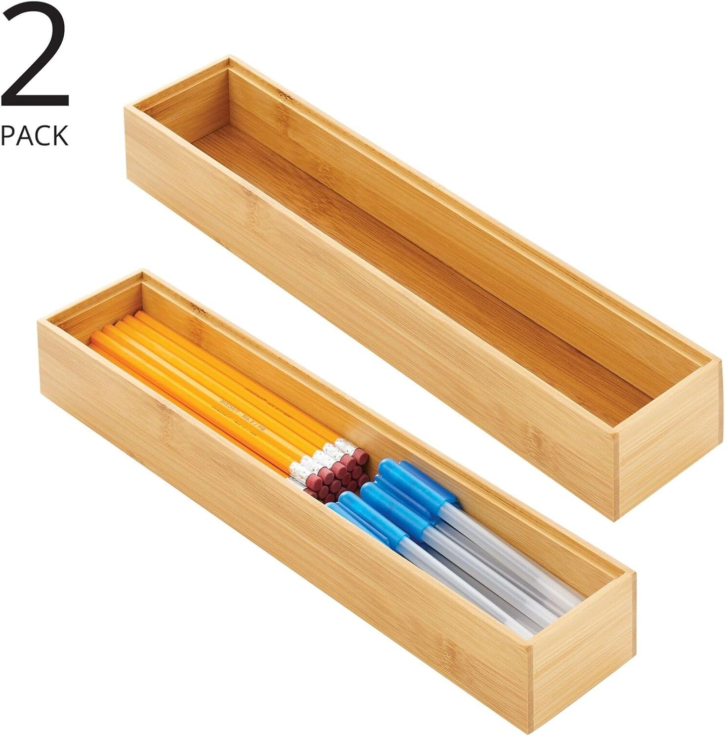 2er Set schmaler Schubladenorganizer, 1 3 x 15 x 2