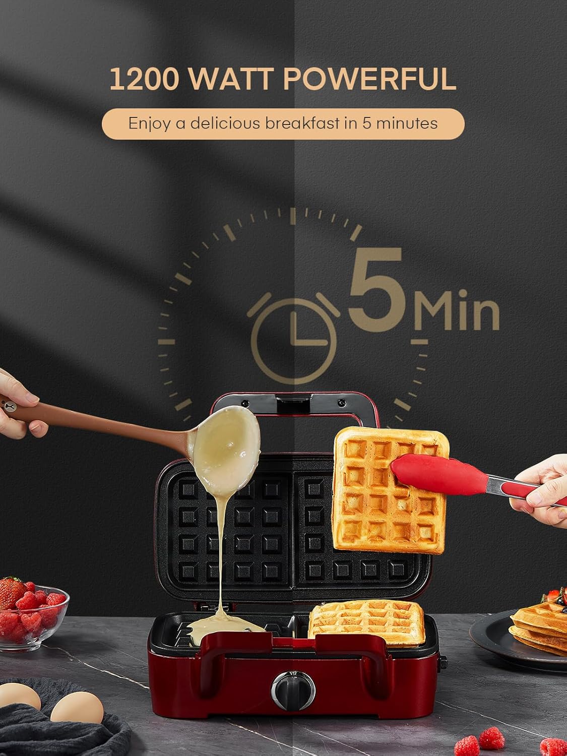3 in 1 Sandwichmaker, Rot