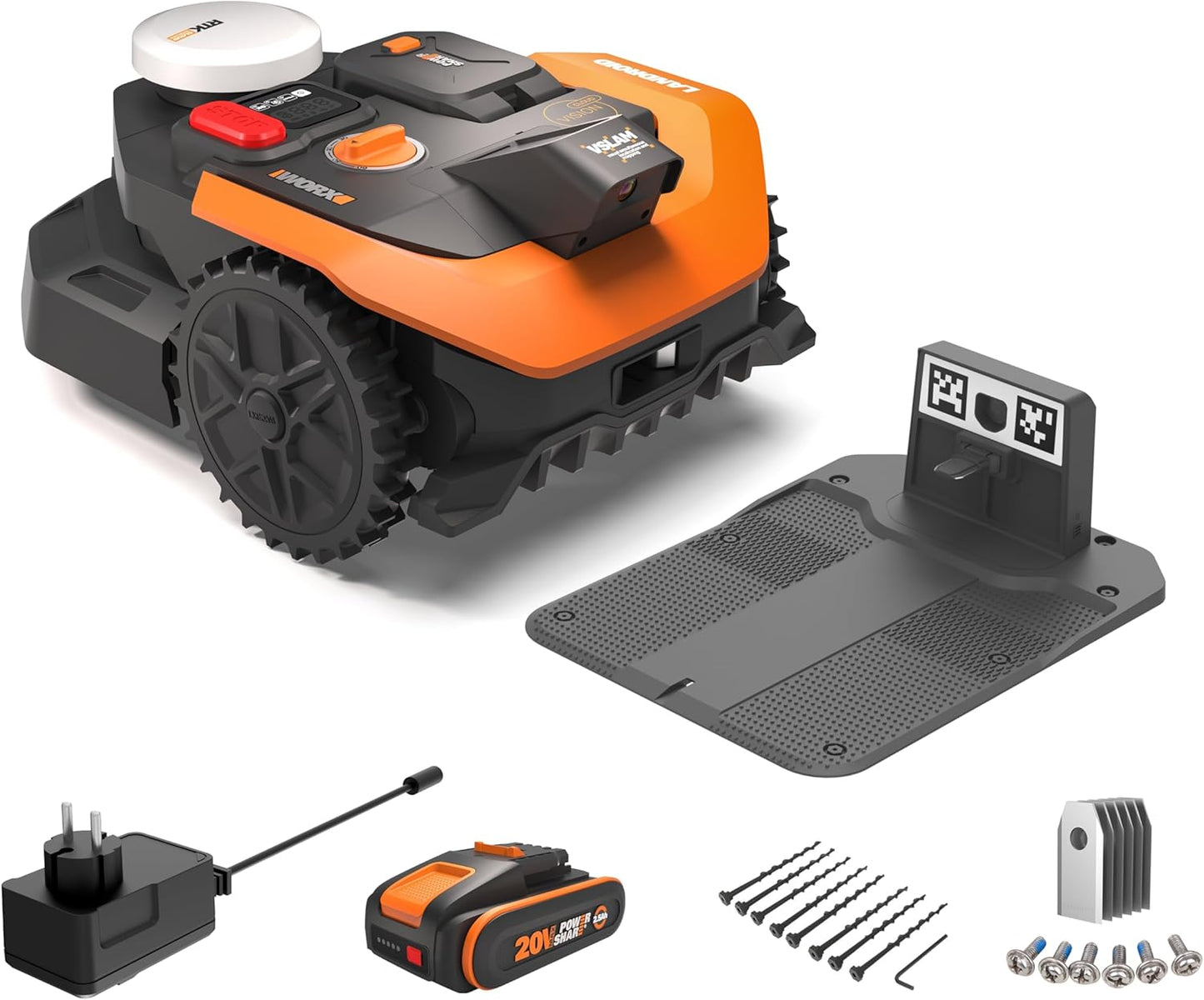 Landroid Vision Cloud WR305E 2WD Mähroboter ohne Begrenzungskabel, 500 m² 2WD Mähroboter