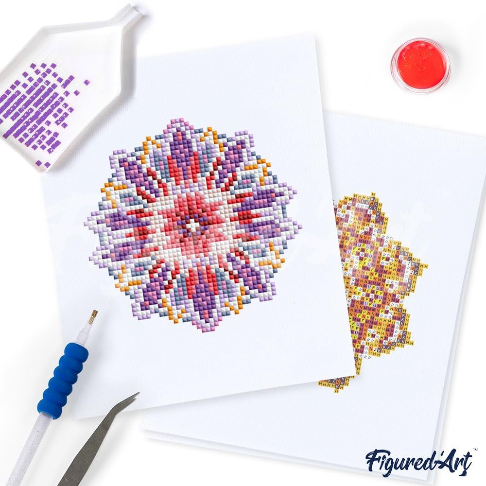 Mini Serie Diamond Painting Set mit 12 Stück, Mandala Kunst PROBLEMYOUMUSTCHECK