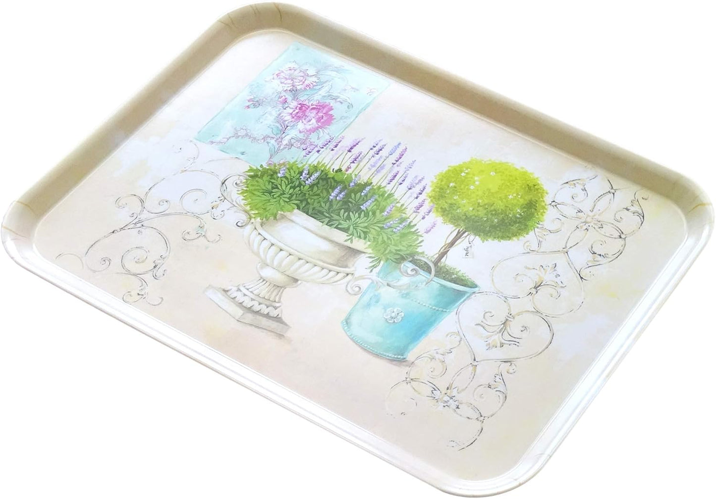 Serviertablett, 45 x 31 x 3 cm Garten