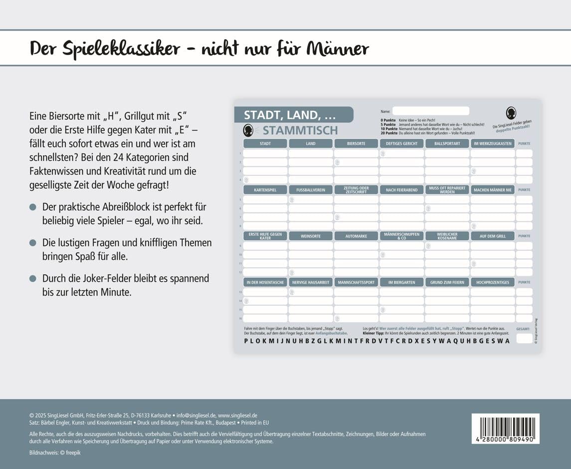 Stadt Land, Stammtisch