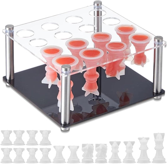 17-teiliges Schachfiguren-DIY-Set mit Epoxidharzformen