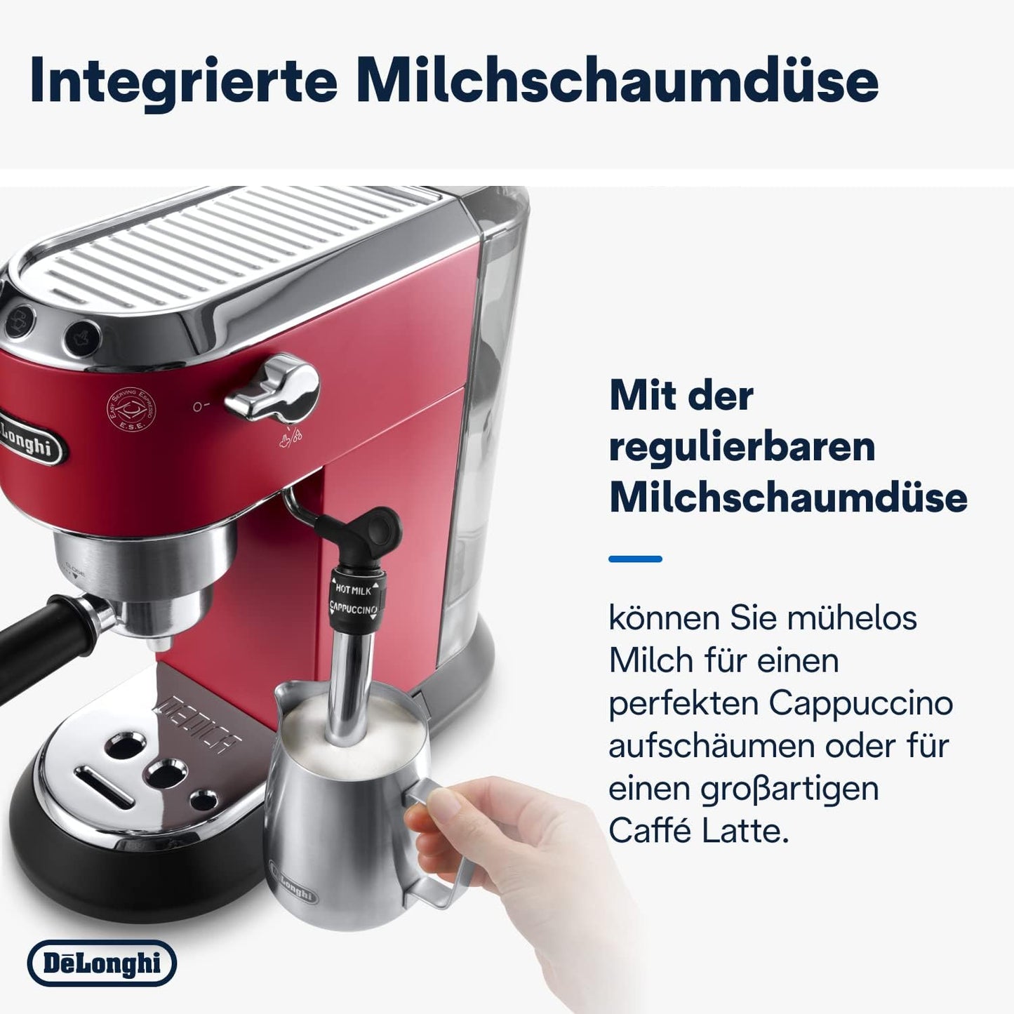 Dedica Espressomaschine, Rot Dedica