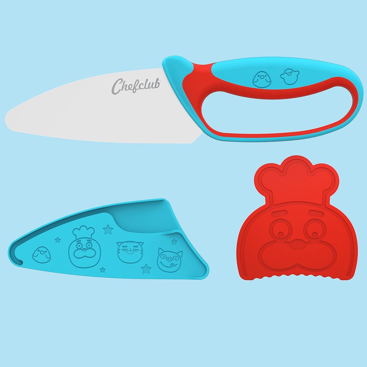 Messer für Kinder, Blau und Rot