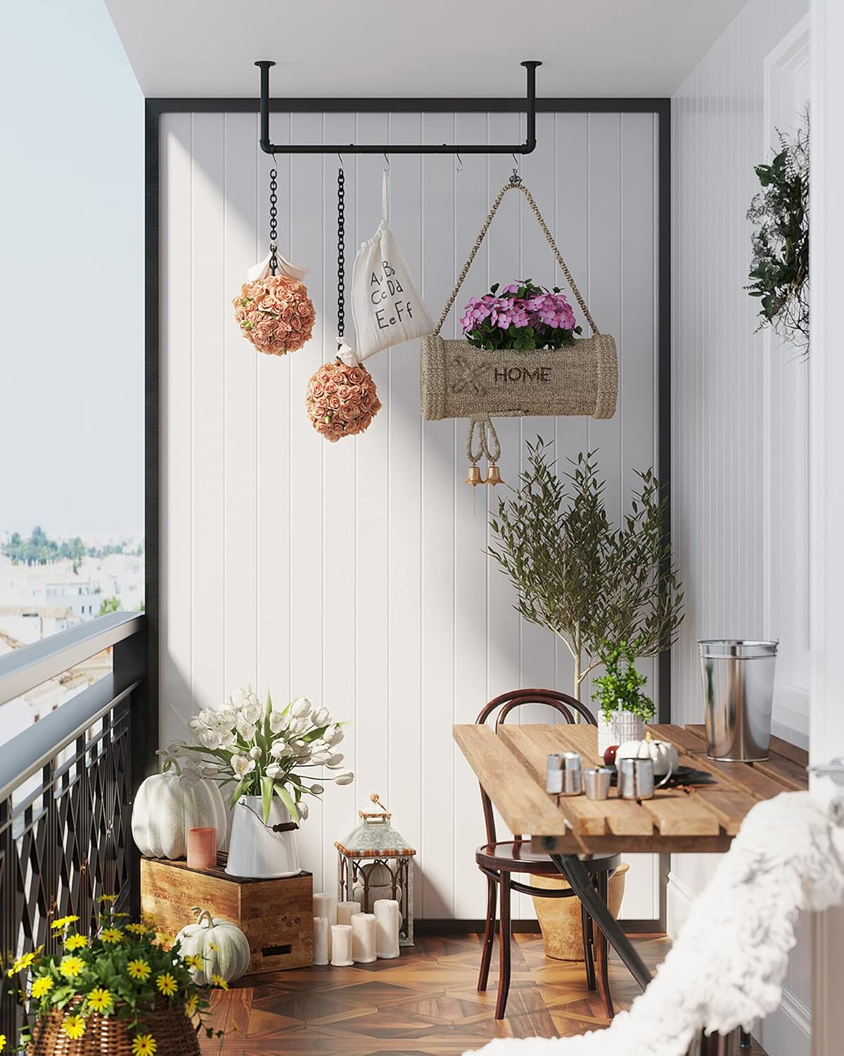 2er-Set Kleiderstangen zur Wandmontage, 1