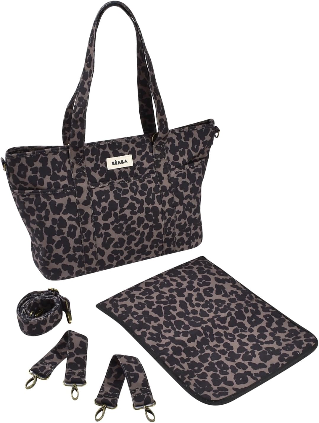 Wickeltasche Madrid, Leopard